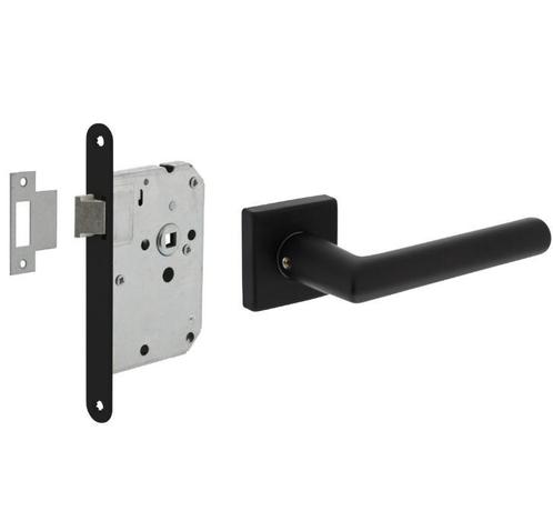 Intersteel deurbeslag set loopslot zwart + deurklink Broome, Doe-het-zelf en Verbouw, Hang- en Sluitwerk, Verzenden
