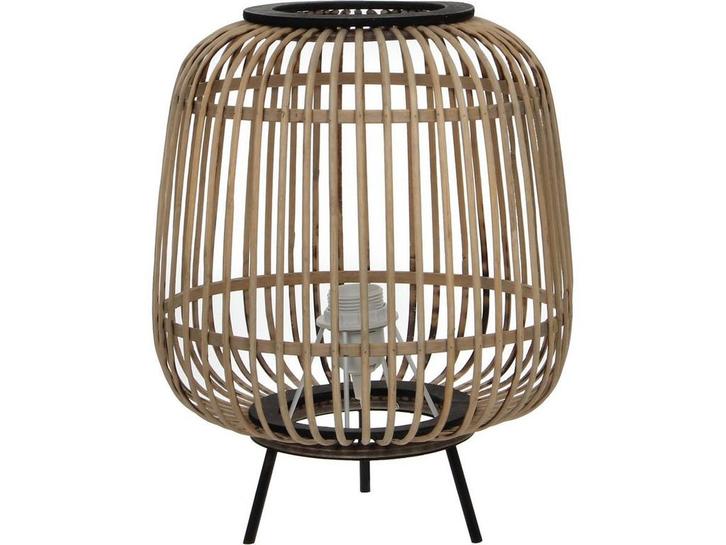 Mica Decorations Nimes Tafellamp - H37 x Ø29 cm - Bamboe -, Huis en Inrichting, Lampen | Tafellampen, Nieuw, Verzenden