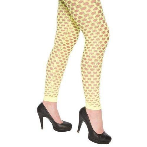 Neon legging met gaten geel, Hobby en Vrije tijd, Feestartikelen, Feestartikel, Nieuw, Verzenden