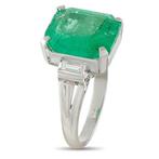 Ring Platina, Platina 0,25ct Diamant en 6,11ct Smaragd Ring, Sieraden, Tassen en Uiterlijk, Ringen, Nieuw