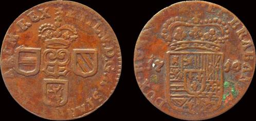Southern Netherlands Namur Philip V oord 1710 koper, Postzegels en Munten, Munten | Europa | Niet-Euromunten, Verzenden