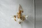 Wandkandelaar - Glas, Messing, Metaal - Florentine wandlamp, Antiek en Kunst, Curiosa en Brocante