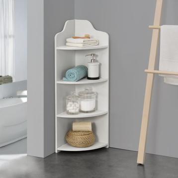 Hoekkast Bjurholm met 4 vakken kolomkast 90x28x28 cm wit beschikbaar voor biedingen