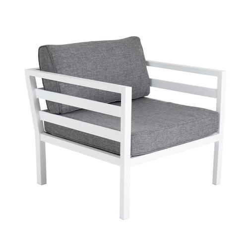 *WOONWINKEL* Brafab Weldon Tuin Armstoel Wit Met All-weather, Tuin en Terras, Tuinsets en Loungesets, Nieuw, Verzenden