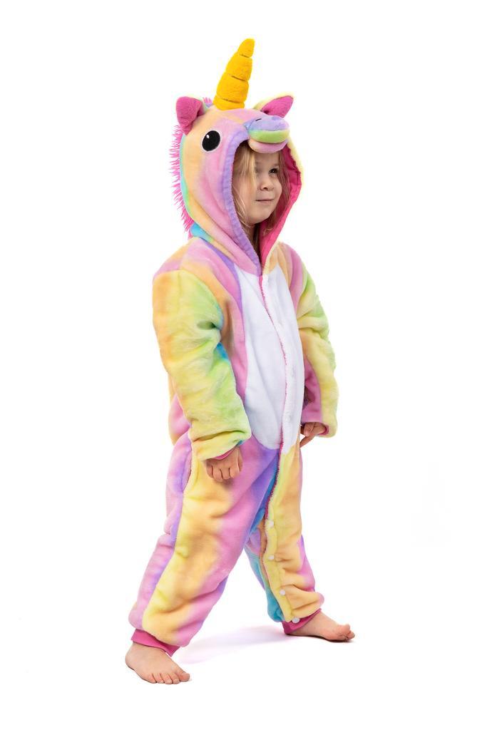 Onesie Regenboog Eenhoorn Pak 128-134 Eenhoornpak Unicorn Ko, Kinderen en Baby's, Carnavalskleding en Verkleedspullen, Nieuw, 134 t/m 140