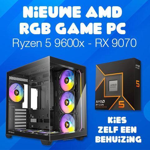 Nieuwe Game PC - Ryzen 5 9600x - RX 9070 - 32 GB DDR5 - 1TB, Computers en Software, Desktop Pc's, 3 tot 4 Ghz, SSD, Met videokaart