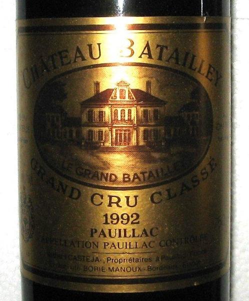 1992 Château Batailley - Pauillac 5ème Grand Cru Classé - 3, Verzamelen, Wijnen