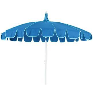 Parasol | Decoris | Ø 195 cm (Blauw, Rond), Tuin en Terras, Parasols, Nieuw, Verzenden