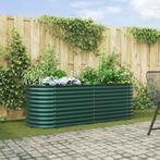 vidaXL Verhoogde plantenbak Groen 240 x 80 x 81 cm Staal, Verzenden, Nieuw, Metaal