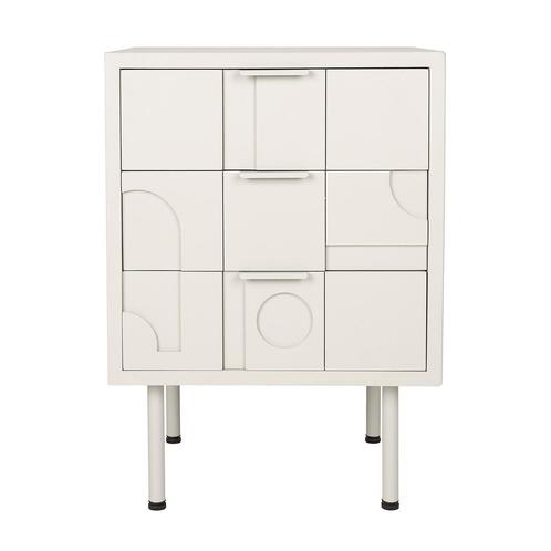 *WOONWINKEL* Beige Nachtkastje Met Lades, Huis en Inrichting, Slaapkamer | Nachtkastjes, Nieuw, Verzenden