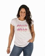 Wit shirt roze Mioprint van Gemma Ricceri, Kleding | Dames, T-shirts, Nieuw, Verzenden