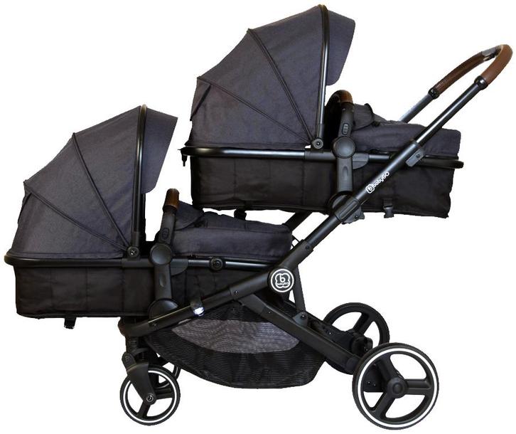 Babygo Twinner Grey Tandem Duowagen 7501, Kinderen en Baby's, Tweelingen en Meerlingen, Nieuw, Verzenden