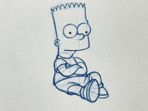 The Simpsons - 1 Originele animatietekening van Bart, Cd's en Dvd's, Dvd's | Tekenfilms en Animatie