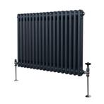 Traditionele 2 Kolom Radiator - 600 x 832mm - Antraciet, Doe-het-zelf en Verbouw, Verwarming en Radiatoren, Verzenden, Nieuw