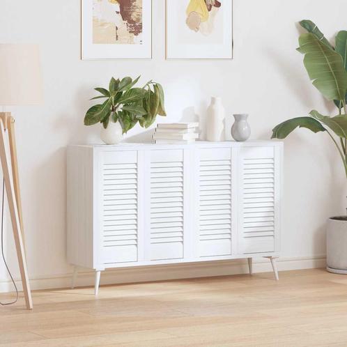 vidaXL Kastdeuren louvredesign 4 st 61,5x29,5 cm wit, Huis en Inrichting, Kasten | Overige, Nieuw, Verzenden