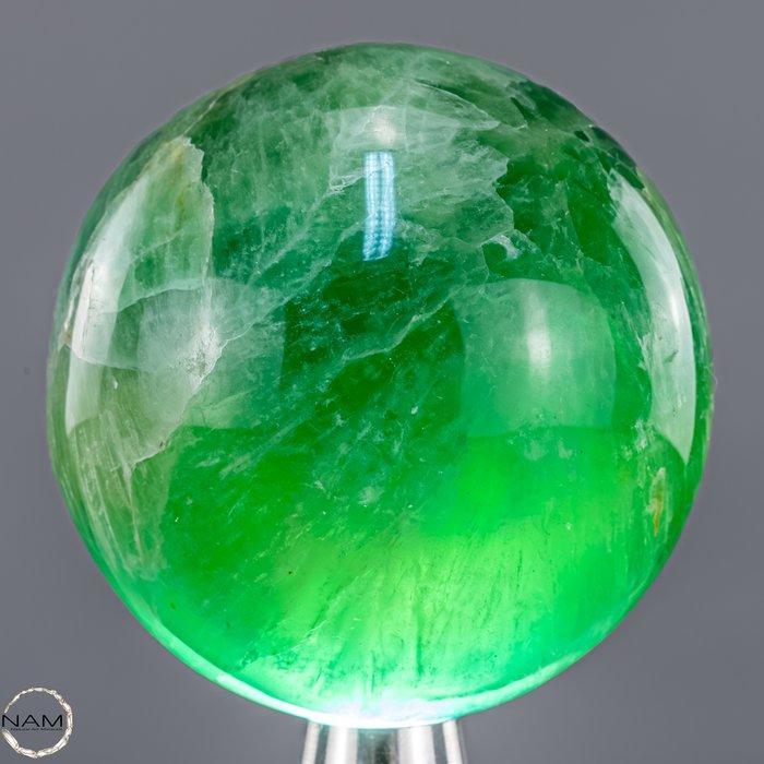Grote bol van groene fluoriet Crystal, China- 1000.51 g, Verzamelen, Mineralen en Fossielen