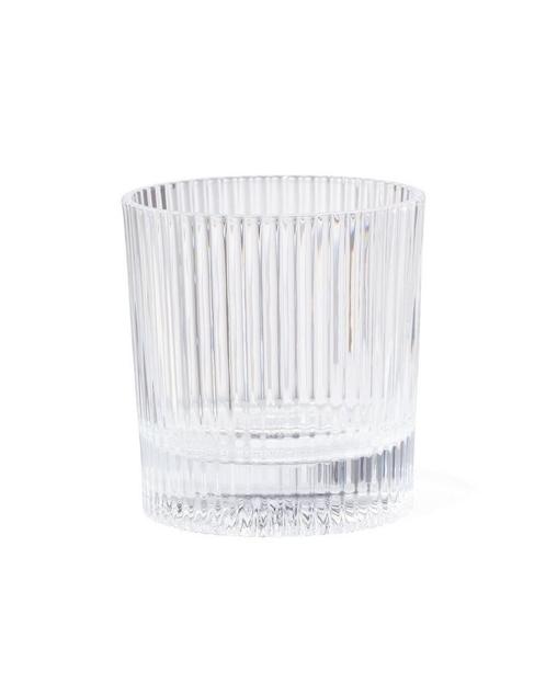 HEMA Wiskeyglas 300ml glas ribbel 6=40% / 4=20% / 2=10%, Verzamelen, Glas en Borrelglaasjes, Nieuw, Verzenden