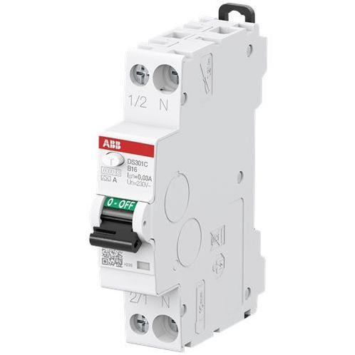 ABB Aardlekautomaat B16 1P+N 30mA 1 module, Doe-het-zelf en Verbouw, Elektra en Kabels, Nieuw, Ophalen of Verzenden