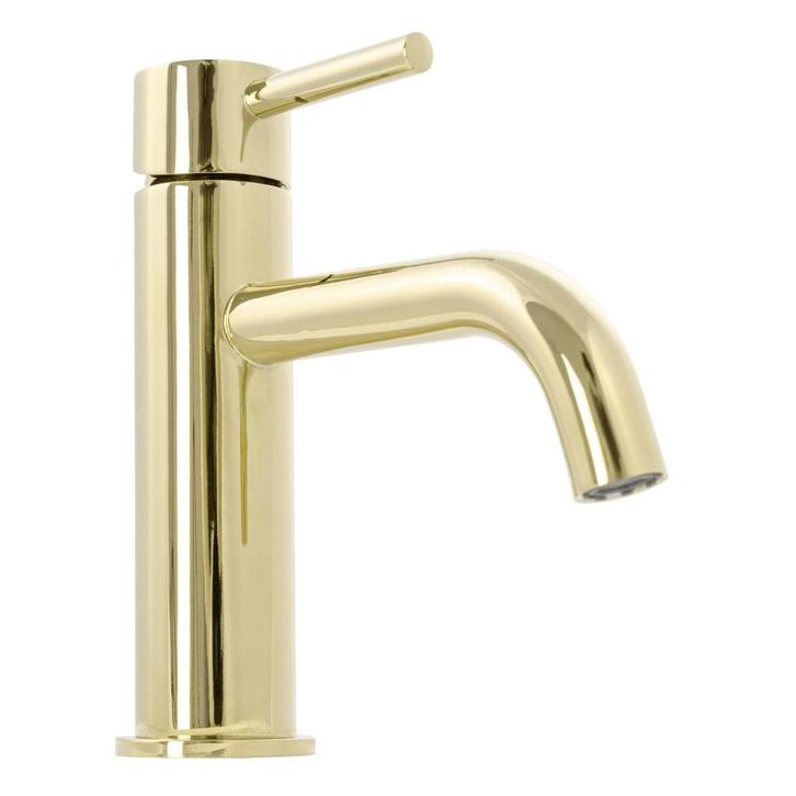 REA Luxe wastafelkraan - goud - laag model - messing - 16..., Doe-het-zelf en Verbouw, Sanitair, Nieuw, Ophalen of Verzenden
