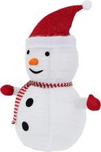 2dekans | Ecd Germany LED sneeuwpop - 68 cm x 58 cm – wit, Diversen, Kerst, Ophalen of Verzenden, Zo goed als nieuw