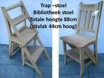 Trapstoel 2-in-1, stoel en huishoudtrapje / ladder in-een, Huis en Inrichting, Bruin, Nieuw, Ophalen of Verzenden, Teakhout, robuust, blank hout, rustiek, hout, natuurlijk, stoer