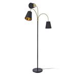 lux.pro Staande lamp Wycombe vloerlamp 154 cm 3xE14 zwart en, Nieuw, Verzenden