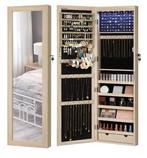 Sieradenkast met Spiegel –LED Verlichting, Slot en Deurmonta, Huis en Inrichting, Kasten | Overige, Verzenden, Nieuw