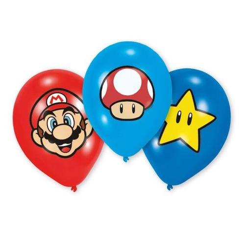 Super Mario Bros Ballonnen 28cm (6st), Hobby en Vrije tijd, Feestartikelen, Nieuw, Ophalen of Verzenden