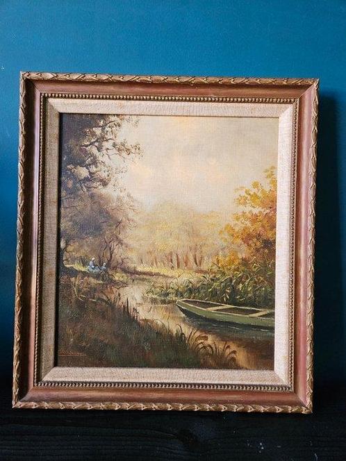 Egbert Rubertus Derk Schaap (1862-1939) - Boslandschap met 2, Antiek en Kunst, Kunst | Schilderijen | Klassiek
