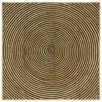 vidaXL Vloerkleed Natuurlijk en Zwart 160 x 160 cm Jute, Huis en Inrichting, Stoffering | Tapijten en Kleden, Verzenden, Nieuw