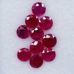 10 pcs Rood Robijn - 2.10 ct - Instituto Gemólogico Español, Sieraden, Tassen en Uiterlijk, Edelstenen, Nieuw