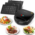 Aigostar Tosti ijzer - 3 in 1 Wafelijzer - Contact Grill - 7, Witgoed en Apparatuur, Verzenden, Nieuw