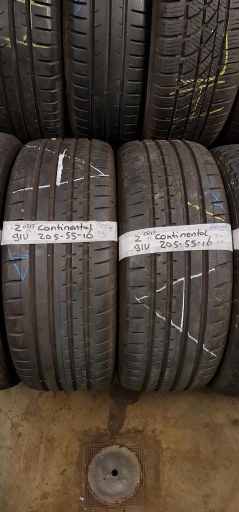 2x 205-55-16 Continental Zomer 5.4mm €30 Per Band 205 55 16, Auto-onderdelen, Banden en Velgen, 16 inch, Zomerbanden, 205 mm, Personenwagen