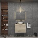 Badkamermeubelset Gliss Zeus 80 cm Licht Grijs Eiken Met, Ophalen of Verzenden, Nieuw, Bad