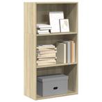 vidaXL Boekenkast 60x30x114 cm bewerkt hout sonoma, Huis en Inrichting, Kasten | Boekenkasten, Minder dan 50 cm, Verzenden, 100 tot 150 cm