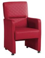 Eetkamerstoel Dakota - eetkamerstoelen - Rood, Nieuw, Stof, Rood