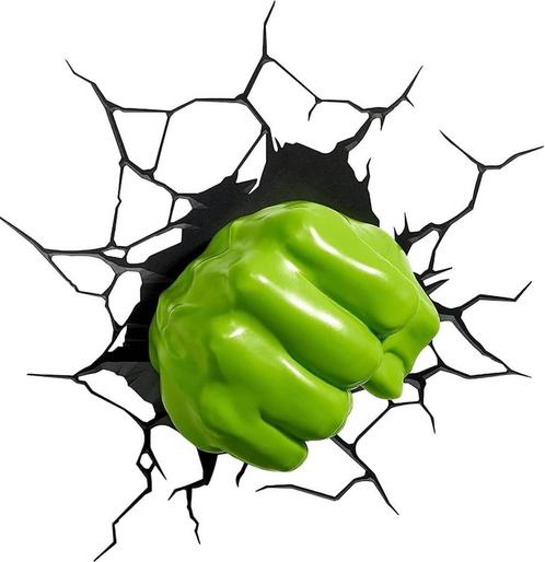 3DLightFX Hulk Vuist lamp - Wandlamp - Marvel lamp - Lamp, Huis en Inrichting, Lampen | Wandlampen, Zo goed als nieuw, Ophalen of Verzenden