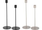 JENS Living Kandelaar finn - Set van 2 - Metaal - Grijs, Huis en Inrichting, Woonaccessoires | Kandelaars en Kaarsen, Verzenden