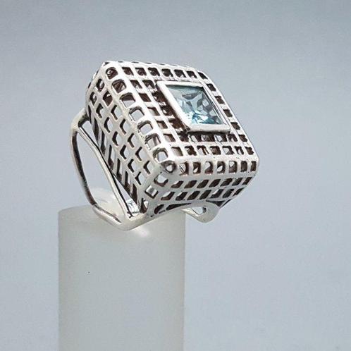 Zilver, Grote Bauhaus Stijl - Ring - Handgesmeed., Antiek en Kunst, Kunst | Designobjecten