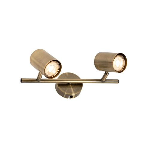 Moderne spot brons kantelbaar 2-lichts - Jeana, Huis en Inrichting, Lampen | Spots, Nieuw, Overige materialen