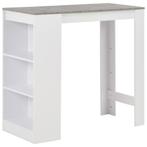 vidaXL Bartafel met schap 110x50x103 cm wit, Verzenden, Nieuw