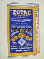 Reclamebord - ZOTAL ontsmettingsmiddel - Metaal