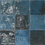 Handvorm tegels met schakering 10x10 Zellige Azul Oscuro bla, Doe-het-zelf en Verbouw, Tegels, Verzenden, Nieuw