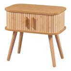 [en.casa] Bijzettafel Nordkapp 48x30x45 cm houtkleurig, Huis en Inrichting, Tafels | Bijzettafels, Verzenden, Nieuw