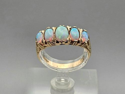 Vintage en Antieke Gouden ringen met Edelstenen en Diamant., Sieraden, Tassen en Uiterlijk, Antieke sieraden, Ring, Met edelsteen