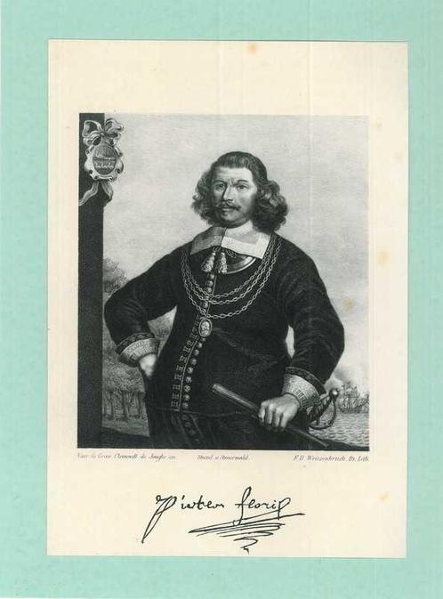 Portrait of Pieter Floriszoon, Antiek en Kunst, Kunst | Etsen en Gravures