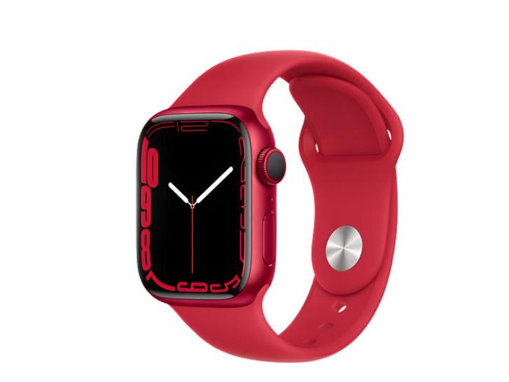 Apple Watch Series 7 41mm Cellular (Simlockvrij) / SV - Rood, Sieraden, Tassen en Uiterlijk, Smartwatches, Zo goed als nieuw, Verzenden