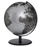 Wereldbol Planet Mat Zilver 25cm, Verzenden, Nieuw