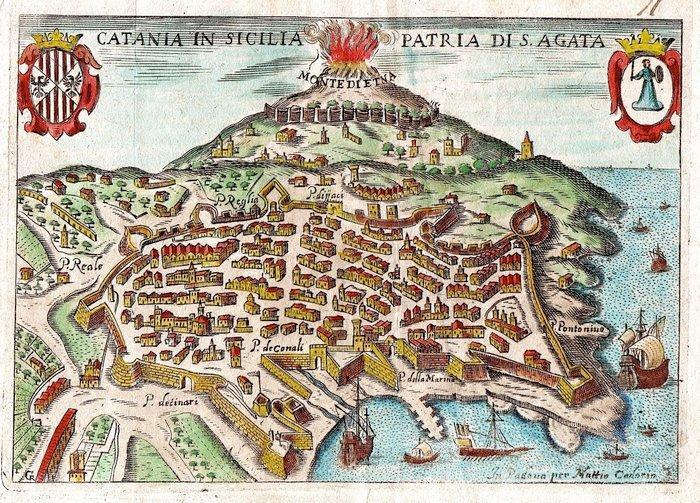 Italië - Catania, Etna; F. Scoto / Cadorin - Catania in, Boeken, Atlassen en Landkaarten