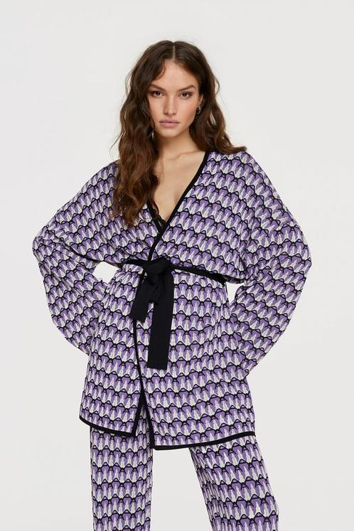 -50% Alix The Label  Alix The Label 2306760208 knitted a-jac, Kleding | Dames, Truien en Vesten, Paars, Nieuw, Verzenden